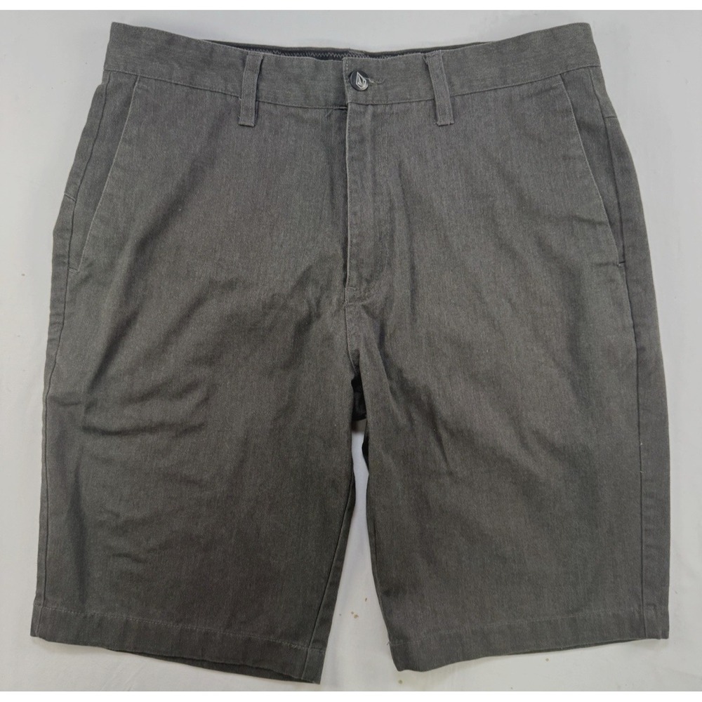 Volcom Men's Corpo Class True To This Shorts Dark Green 32x10 Gray Skate Casual